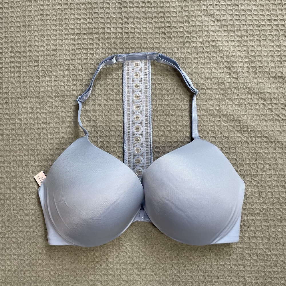New Victoria's Secret So Obsessed Push Up Bra 32D Front Close Underwire Blue